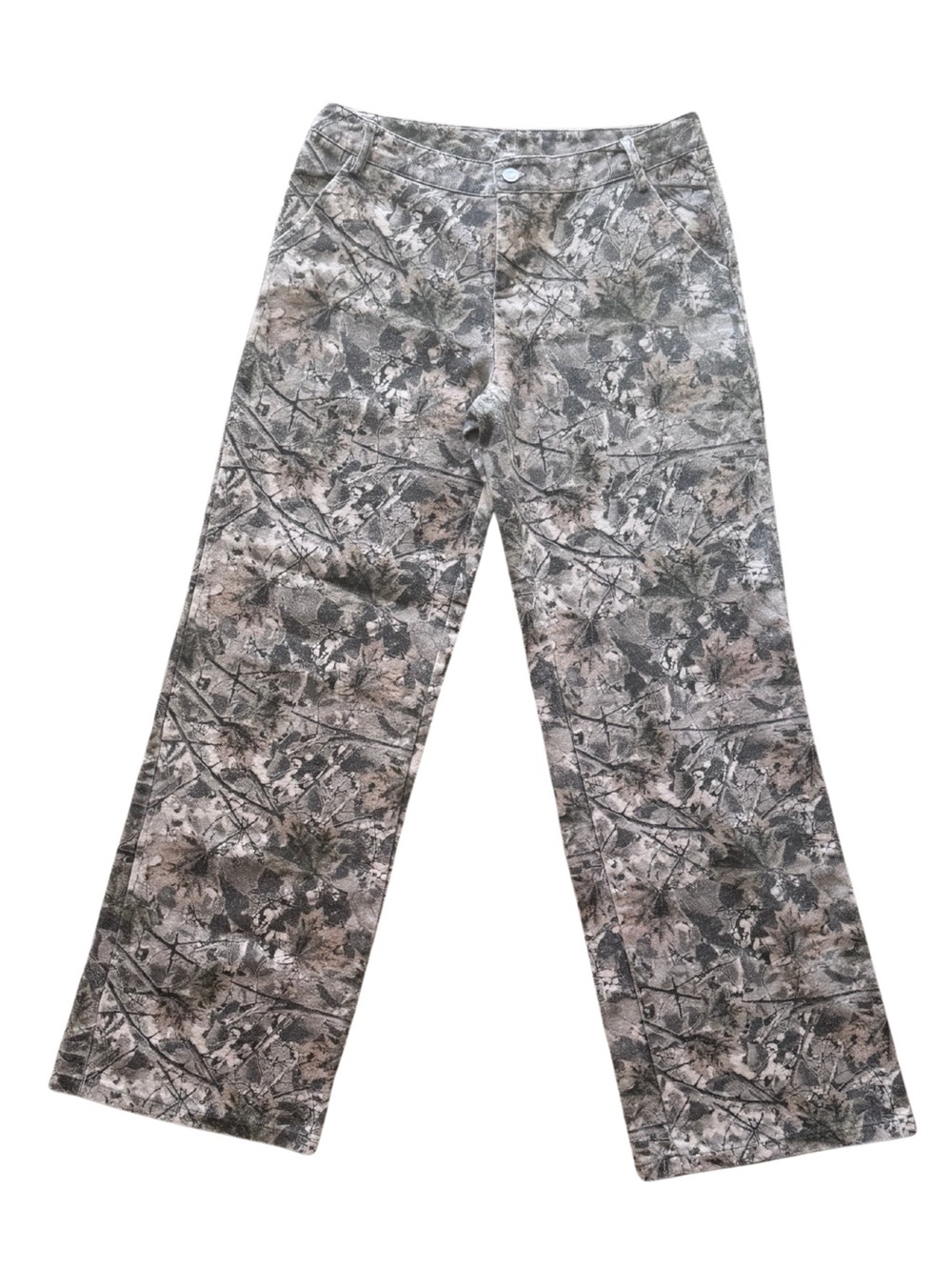 Cherry Mellow Camouflage Print Flare Leg Pants - Size M (Fits 7-9)